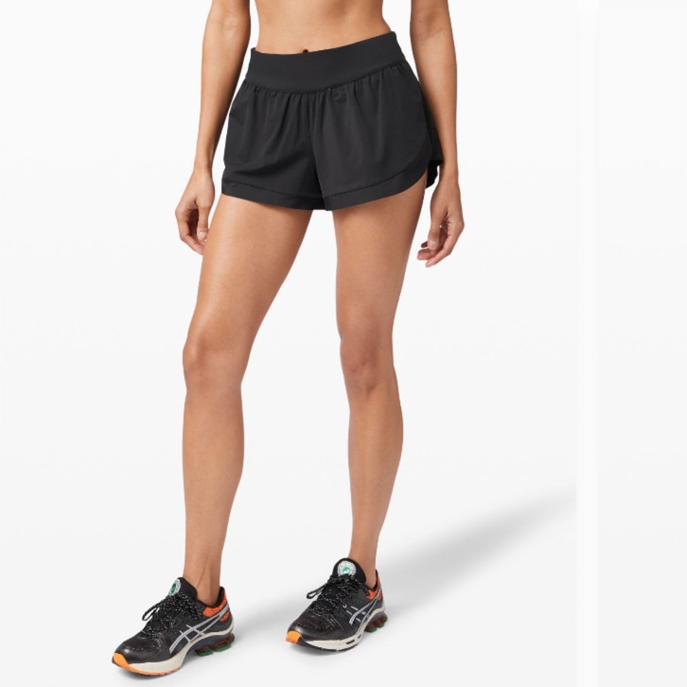 lululemon athletica Calm Tides Black Athletic Shorts
